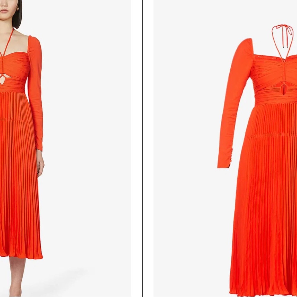 Self-Portrait Red Midi Dress